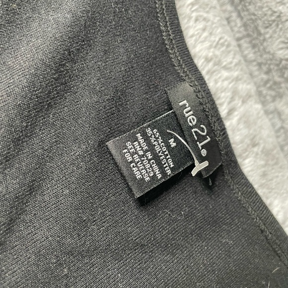 Rue 21 black button up top - Picture 2 of 2